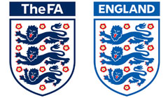 The New logos of the FA And England