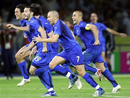 World Cup Winners Italy. 2006 World Cup winners react