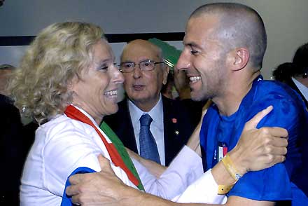 Alessandro Del Piero and Montreal Impact owner Joey Saputo.