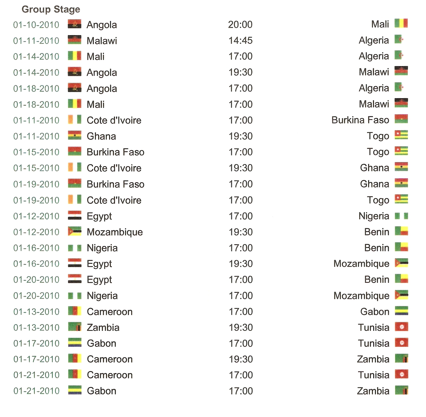 African Cup Of Nations Schedule Update Iphone « 5 Best Binary Options