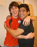 Leo Messi and Diego Maradona