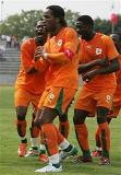 Drogba and teammates