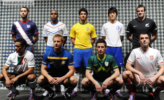 nike World Cup 2010 jerseys. [Image via Football Fashion]