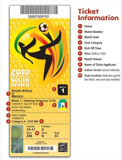 World Cup Design. world cup 2010 ticket