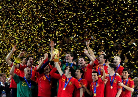 Congratulations to Spain, World Cup winners 2010.