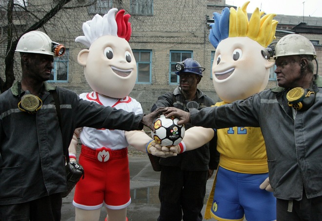 World Cup 2006 Mascot. mascot duo from Euro 2012,